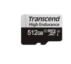 Transcend 350V 512GB High Endurance Micro Sd Uhs-i U3 CLASS10 - Read 100 Mb s - Write 45MB S - With Sd Adptor