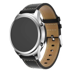 Killer Deals Tpu Leather Strap Samsung Gear S3 Frontier Black Strap Only Watch Excluded