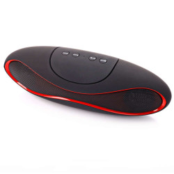 Raz Tech Bluetooth Speaker -medium Oval Black & Red