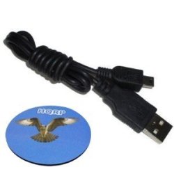 Hqrp USB Charging Cable For Garmin Virb Garmin Virb Elite Action Camera USB To MINI USB Cable Plus Hqrp Coaster