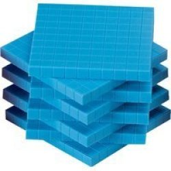 Edx Education Base Ten Plastic Blue Flats - 10 Piece