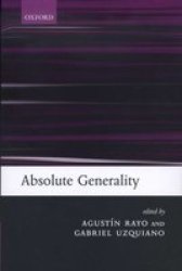 Absolute Generality Paperback New
