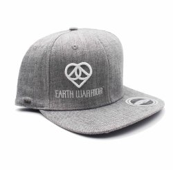 Earth Warrior Uflex Caps - Grey White Logo