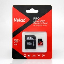 Netac - P500 Extreme Pro 256GB Class 10 V10 U1 Microsdxc Card & Adaptor