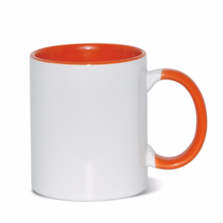 Orange Inner handle Colour Sublimation Mug 11OZ