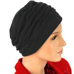 Hats For You Women's Shirred Chemo Cap Black One Size