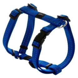 Rogz Utility Reflective H-harness - Snake Medium Blue