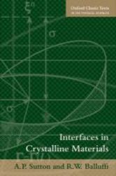 Interfaces In Crystalline Materials paperback New Ed