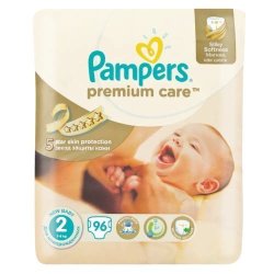 Pampers Premium Care New Baby 96 Jumbo Pack Size 2 Disposable Nappies