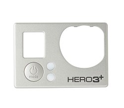 Faceplate Front Cover Face Plate With Mode Button & Cushion - Frame Housing Repair Part Fix For Gopro Hero 3+ Plus Black And Silver Edition