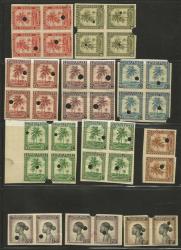 Belgian Congo 1942 Proofs Lot Of Pairs And Blocks