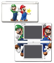 New Super Mario Bros 3D Land World 2 Luigi Star Video Game Vinyl Decal Skin Sticker Cover For Nintendo Ds Lite System