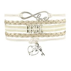 Bride Love Infinity Bracelet - Ivory White