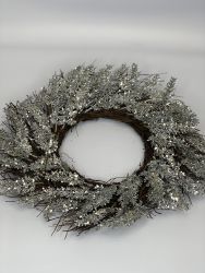 Silver Christmas Wreath 50CM