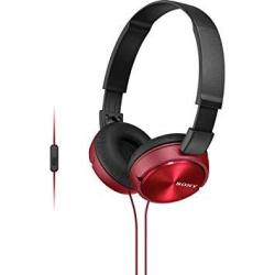 Sony Premium Lightweight Extra Bass Stereo Headphones With In-line Microphone And Remote For Android Smartphone Red