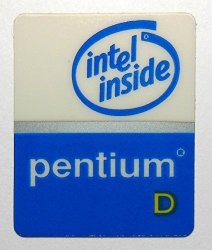 Original Intel Pentium D Sticker 19 X 24MM 118
