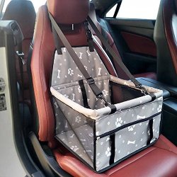 C&d Car Booster Seat For Dog Folding Pet Car Seats Cat Car Travel Safety Seat Pet Carrier Bag Portable With Clip-on Safety Leash And