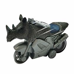 Deluxebase Wild Riders - Rhino From Friction Powered Toy Motorbikes With Cool Animal Riders Great Rhino Toys For Boys And Girls.