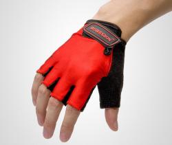 Cycling Bicycle Riding Gloves Bike Half Finger Red Xl