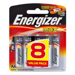 Energizer Max: Aa - 8 Pack moq 12 E91bp8-max