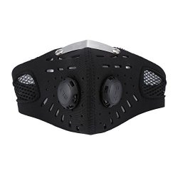 Bicycle Cotton Mask Anti Pollution Activated Carbon Filtration Dustproof Mask Respirator With Filter Filtration Cotton Sheet Valves Exhaust Gas Anti Pollen Allergy For Running
