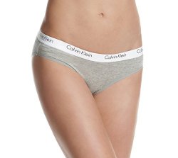 Calvin Klein Women's Ck One Cotton Bikini Panty Grey Heather S