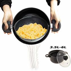 Tv Cooking Pot Strainer Basket Always Stays Upright 3.5L-6L Large Induction Pan With Non-slip Stay Handles 3 Set 3.5L