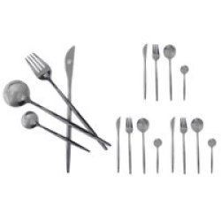 Branded 24-PIECE Stainless Steel Loose Flatware Set Silver