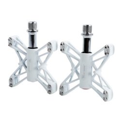 Pedal Aluminum Lightweight Bike Pedals Mtb Bearing Dead Fly Riding Pedal Accessories Cycl... - White