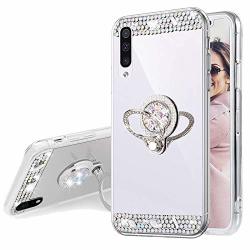Cotdinforca Huawei P30 Pro Case Huawei P30 Pro Glitter Case Series Luxury Cute Shiny Bling Mirror Makeup Case For Girls With Ring Kickstand Diamond