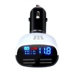 Universal 12 24V To 5V 3.4A Dual USB Ports LED Car Charger Travel Charger For Smart Phone