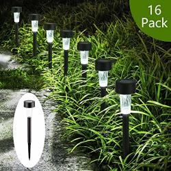 GIGALUMI Solar Lights Outdoor Garden LED Light Landscape pathway Lights -16 Pack