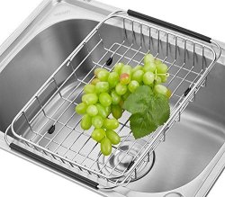 pozzolanas Roll up Dish Drying Rack, Folding Multipurpose Large Dish Rack  Rustproof Silicone Dish Drainers Over Sink for
