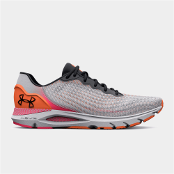 Under Armour Mens Hovr Sonic 6 Breeze Grey pink orange Running Shoes