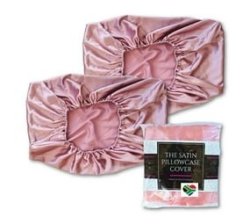K - Satin Pillowcase Cover 2PACK Standard Fit Metallic Dusty Pink