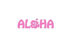 Yws Vinyl Sticker Decal - Aloha Hibiscus Flower Hawaiian Hello - Sticker Laptop Car Truck Window Bumper Notebook Vinyl Decal SMA5093