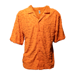 A0202 Jacq-monogram Cotton Blend Shirt Or - 2XL