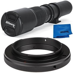 Ultimaxx 500MM F 8 Multi-coated Preset Telephoto Lens Kit For 1300D 1200D 1100D 800D 750D 700D 650D 600D 550D 500D 100D 200D And Other Canon