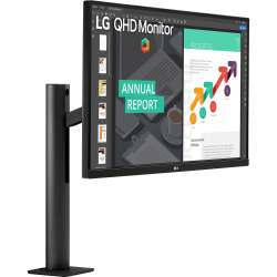 LG 27QN880 27" Qhd Monitor - 2560 X 1440 Ergo Ips HDR10 5MS 75HZ USB Type-c Speaker
