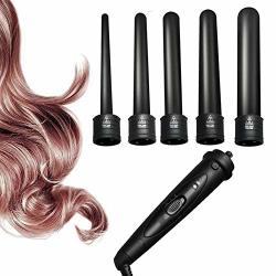 Curling Irons 5 In 1 Curling Wand Set With Changeable Barrel Lcd Hair Curler Iron Ceramic Hair Curling Wand