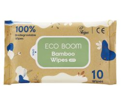Joy Biodegradable Bamboo Baby Wipes 10 Packs Of 10 Pcs