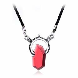 Fitions - Dmc Devil May Cry 5 Dante Vergil Red Blue Crystal Pendant Necklace Gift For Men Woman Cool Accessories Movie Jewelr