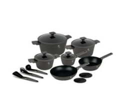 15-PIECE Non-stick Titan Pro Coating Cookware Set - Antracit