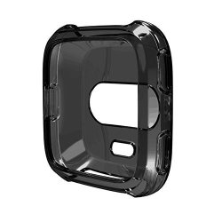 Owill Durable Soft Tpu Protection Silicone Full Protect Case Cover For Fitbit Versa Black
