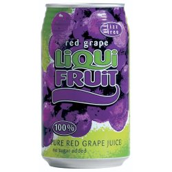 LIQUIFRUIT - 100% Fruit Juice Blend Red Grape Can 330ML