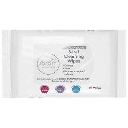 Sorbet 3-IN-1 Cleansing Wipes Rosemary And Rose 25 Wipes