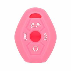 SEGADEN Silicone Cover Protector Case Holder Skin Jacket Compatible with SUZUKI 2 Button Smart Remote Key Fob CV4544 Pink 