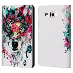 Official Riza Peker Wolf Animals Leather Book Wallet Case Cover For Samsung Galaxy Tab A 7.0 2016