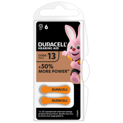 Duracell DA13 6 Pack Hearing Aid Battery