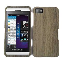Smooth Finish Cover For Blackberry Z10 Case Faceplate Hard Plastic Dark Wood Patern TE386 Cell Phone Accessory